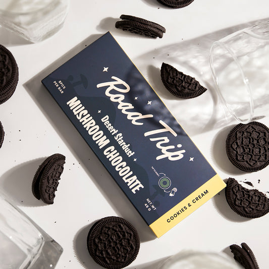 Desert Stardust Mushroom Chocolate Bar - Cookies & Cream