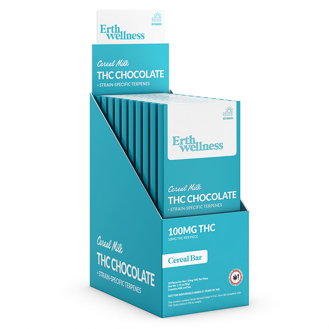 Δ9 THC Chocolate Bar – Cereal Milk (Hybrid) | Strain Specific | Cereal Bar Flavor (100 mg)