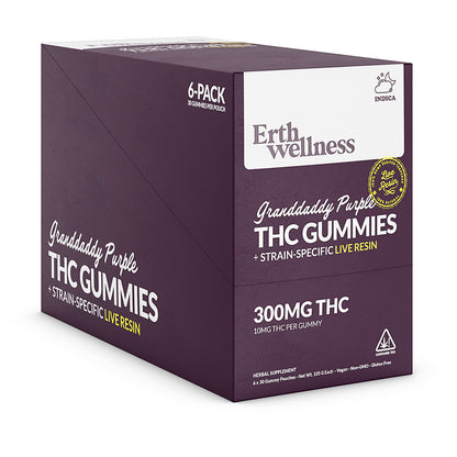Δ9 THC Gummies – Granddaddy Purple (Indica) | Live Resin | Grape Berry (300mg)
