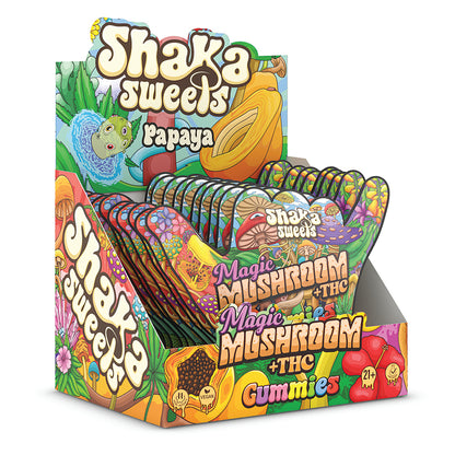 Shaka Sweets Mushroom + THC Gummies | Papaya Flavor