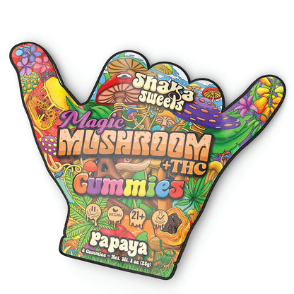 Shaka Sweets Mushroom + THC Gummies | Papaya Flavor