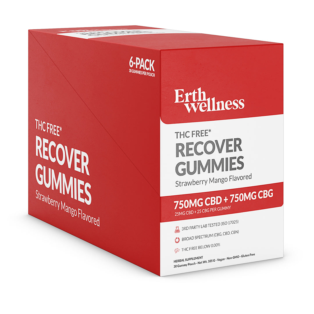Recover Gummies – CBD + CBG (THC-Free) - Strawberry Mango (1500mg)