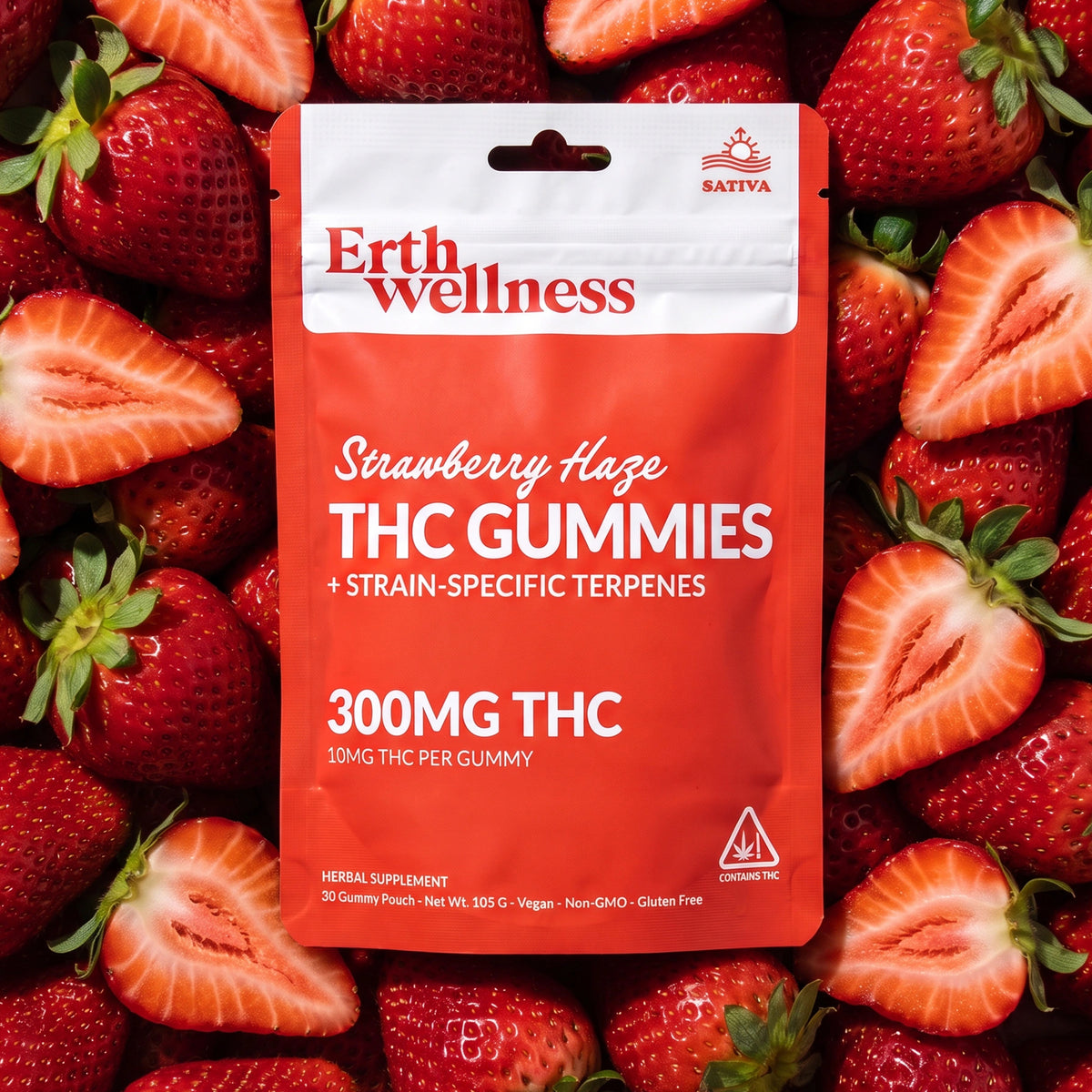 THC Gummies – Strawberry Haze (Focus)